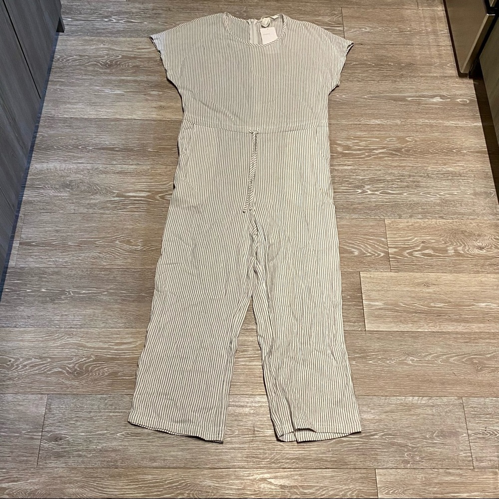 H&M Women’s Woven Pinstripe Jumpsuit